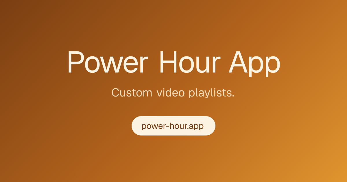 New Web App for Creating Custom Power Hours logo